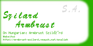 szilard armbrust business card